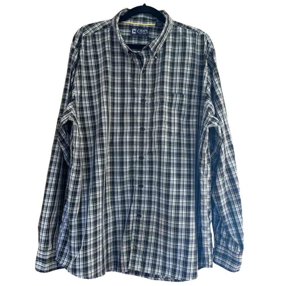 Chaps‎ Button Down Men’s Casual Long Sleeve XXL - Picture 2 of 3